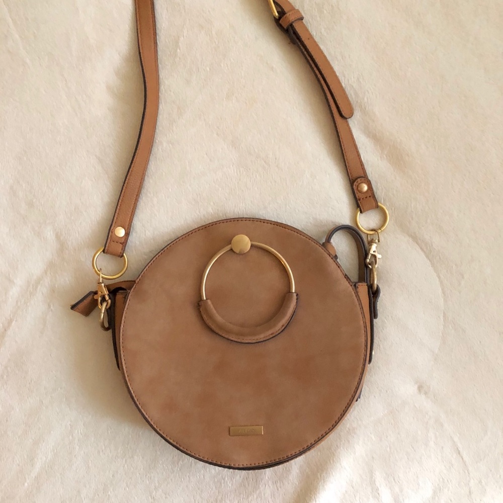 Aldo Circular Brown Pebbled Purse